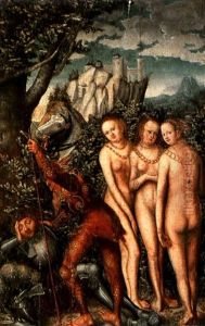 The God Mercury Waking Paris To Judge The Contest Of The Golden Apple by Lucas Cranach the Elder