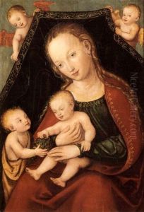 The Virgin And Child With The Infant Saint John The Baptist And Two Putti by Lucas Cranach the Elder
