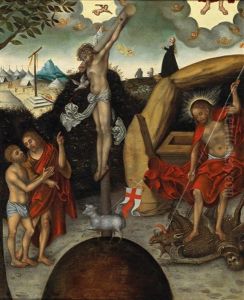 Kreuzigung Mit Dem Auferstandenen Christus