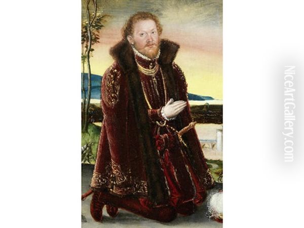 Portrait Of Prinz Joachim Ernst Von Anhalt (+ And Portrait Of Prinzessin Agnes Grafin Von Barby) (pair) - view 1