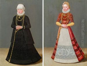 Damenbildnisse (2 Dbl-sided Works) by Lucas The Younger Cranach