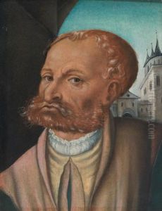 Portrait Of A Bearded Man by Lucas The Younger Cranach
