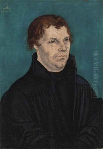 Portrait Of Martin Luther (1483-1564), Half-length, In Black