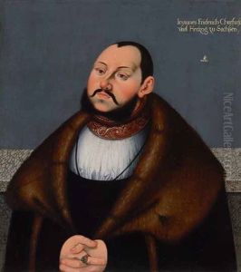 Brustportrat Des Kurfursten Johann Friedrich Von Sachsen, Genannt Der Grosmutige by Lucas The Younger Cranach