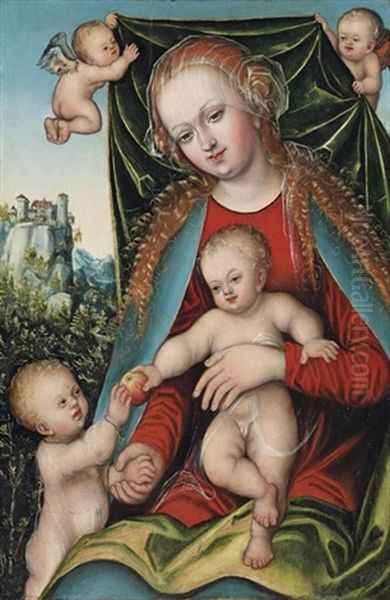 The Holy Virgin And Child With The Infant Saint John The Baptist And Angels - view 1