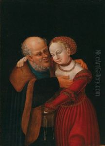 Das Ungleiche Paar by Lucas The Younger Cranach