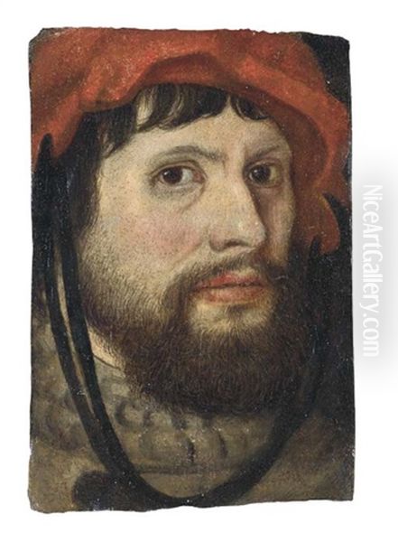 Portrait Of A Man In A Red Cap, Bust-length (lucas Cranach The Elder?) - view 1