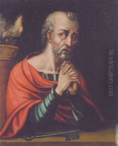 Saint Peter In Pentinence by Lucas The Younger Cranach
