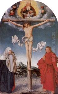 Christus Am Kreuz Zwischen Maria Und Johannes