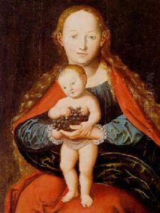 Sitzende Madonna Mit Jesuskind by Lucas The Younger Cranach