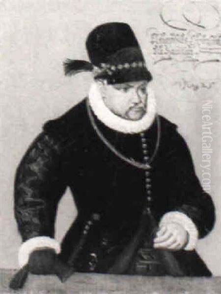 Portrait Of Augustus, Elector Of Saxony Standing Behind A Table - view 1