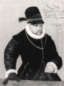 Portrait Of Augustus, Elector Of Saxony Standing Behind A Table