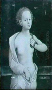 Lucrece & Cleopatra (a Pair) by Lucas The Younger Cranach