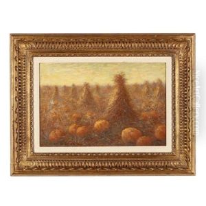 Pumpkins & Haystacks by Bruce Crane