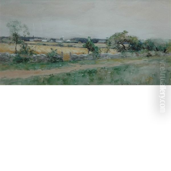 Country Landscape With Stone Wall - view 1