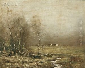 Winter Landscape With Houses by Bruce Crane