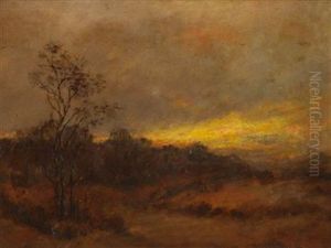 Sunset Over The Plains by Bruce Crane