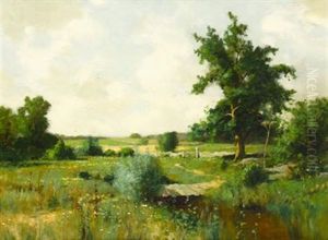 Landscape With Footbridge by Bruce Crane