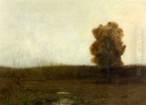 Autumn Landscape With Tree by Bruce Crane
