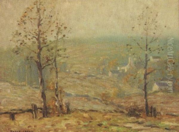 Houses In Autumn Landscape - view 1