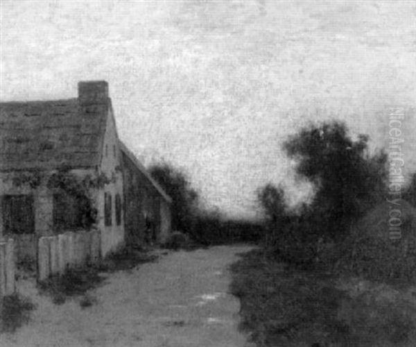 Sunset Scene With A Cottage - view 1