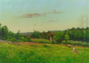 Summer Landscape With Two Figures Summer Landscape With Two Figures