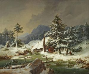 Alte Glashutte Imbayerischen Wald by Hermann Anschuetz