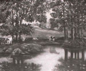 Cattle Grazing Near A River Cattle Grazing Near A River