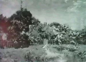 Landscape With Flowering Appletrees