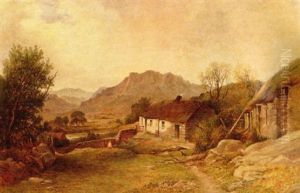 A Landscape With A Thatched Cottage by James Hall Cranstoun