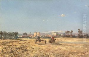 Agyptische Landschaft Mit Kamelreitern (+ Agyptische Landschaft Mit Tor; Pair) Agyptische Landschaft Mit Kamelreitern (+ Agyptische Landschaft Mit Tor; Pair)