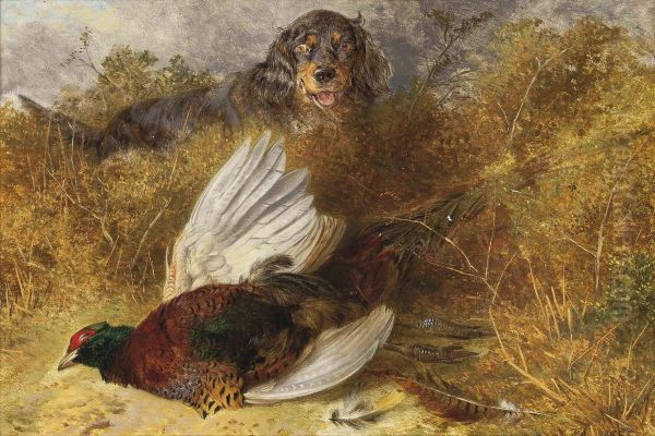Gordon Setter And Pheasant - view 1