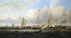 Royal Eastern Yacht Club Regatta, Leith Roads by Edmund Thornton Crawford