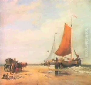 Scheveningen; Fishing Boats Landing Fish