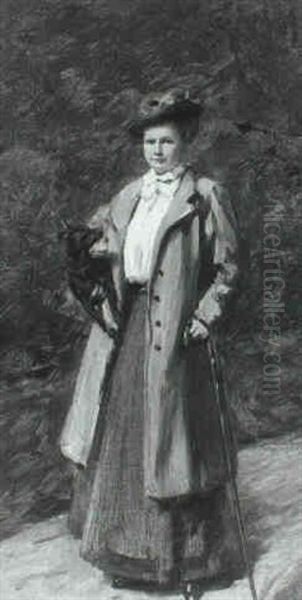 Portrait Of A Lady With Her Dog - view 1