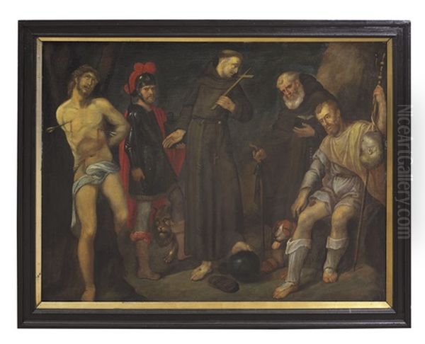 I Santi Sebastiano, Adriano, Francesco D'assisi, Antonio Abate E Rocco - view 1
