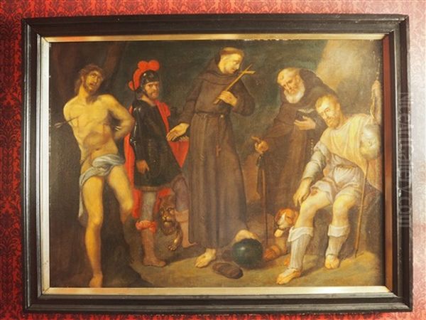 Les Cinq Saints (saint Sebastien, Saint Adrien, Saint Francois D'assise, Saint Antoine, Saint Roch) - view 1