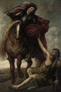 Saint Martin Dividing His Cloak by Caspar de Crayer
