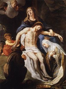 The Deposition With Saints Francis Of Assisi And Elizabeth Of Hungary by Caspar de Crayer