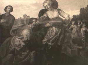 Christ And The Woman Of Samaria by Caspar de Crayer