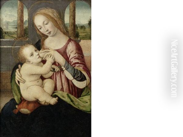 The Madonna And Child, Seated In A Loggia Before An Open Landscape - view 1