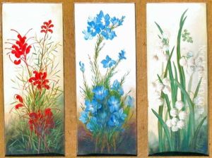 Australian Flowers (triptych) by May Creeth