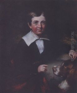 Portrait Of George Alexander Hamilton Training His Spaniel