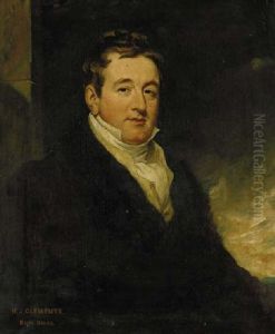 Portrait Of Colonel Henry John Clements Of Ashfield, Co. Cavan, Seated In A Brown Coat Fur-lined