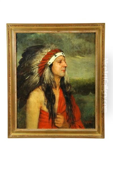 Portrait Of An American Indian - view 1