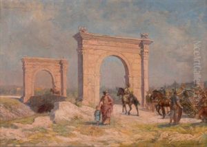 Le Pont Flavien A Saint-chamas by Edouard Cremieux