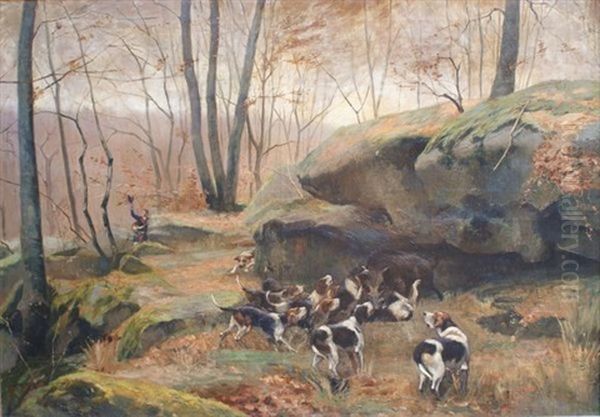 Scene De Chasse A Court - view 1