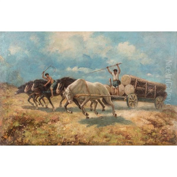 Paesaggio Con Personaggi E Cavalli - view 1