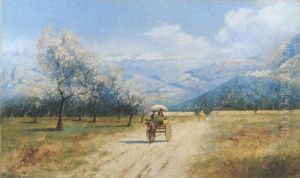 Palermo, Per La Via Tra Gli Alberi In Fiore by Erminio Cremp