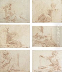 Studies Of Prophets And Sibyls by Michelangelo Anselmi